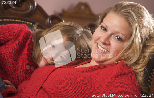 Image of Young Mother and Daughter