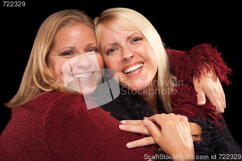 Image of Two Beautiful Smiling Sisters Portrait