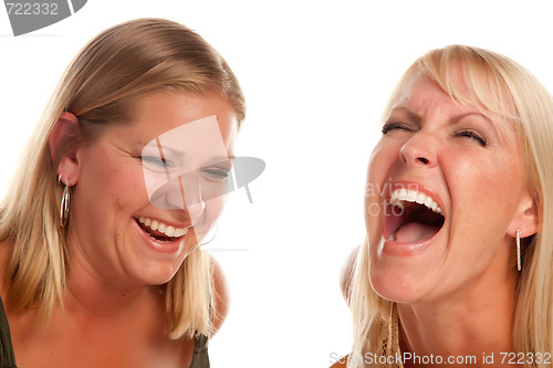 Image of Two Beautiful Sisters Laughing