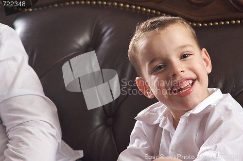 Image of Adorable Young Boy Smiles