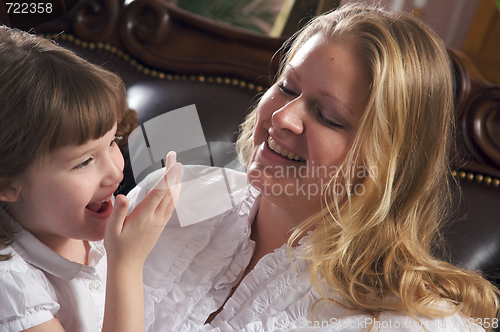 Image of Young Mother and Daughter