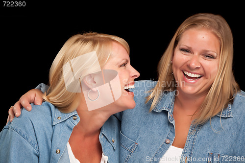 Image of Two Beautiful Sisters Laughing