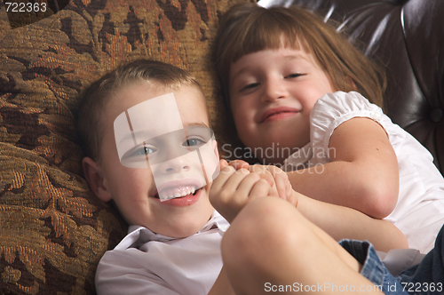 Image of Brother and Sister Having Fun