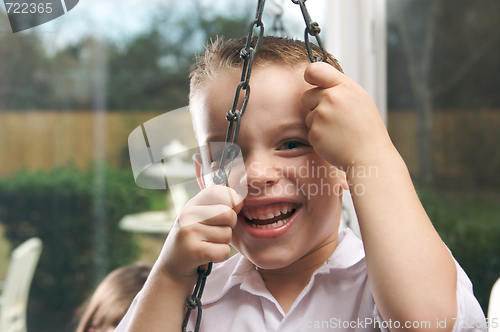 Image of Adorable Young Boy Smiles