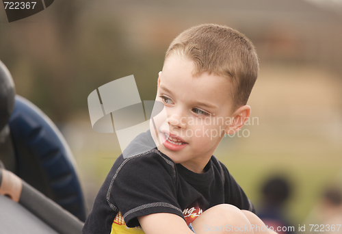 Image of Adorable Child Playing at the Playground