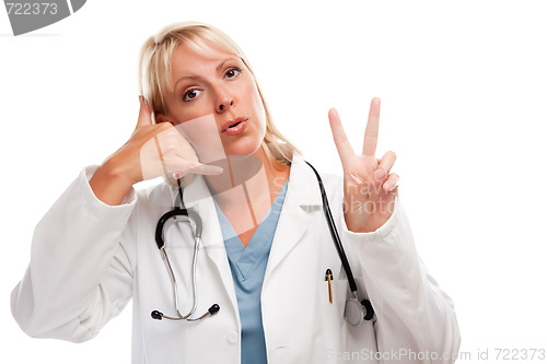 Image of Friendly Female Blonde Doctor