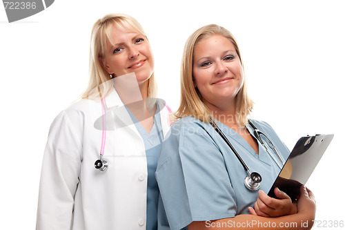 Image of Two Friendly Doctors or Nurses