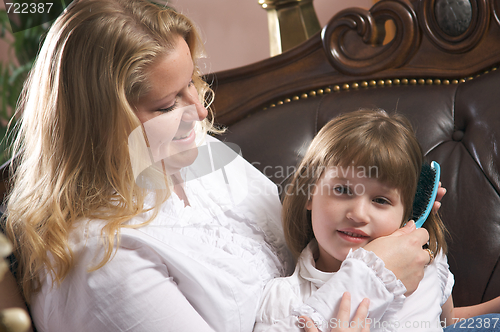 Image of Young Mother and Daughter