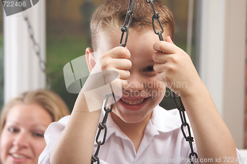 Image of Young Boy Smiles for The Camera