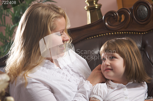 Image of Young Mother and Daughter