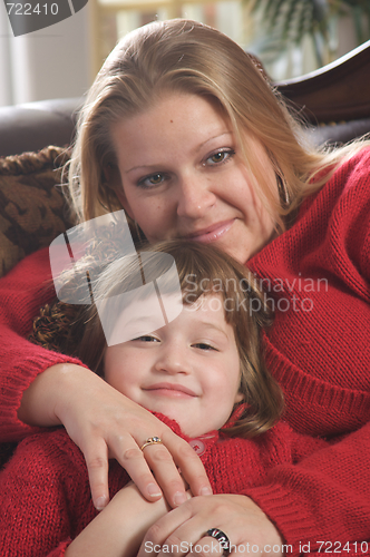Image of Young Mother and Daughter