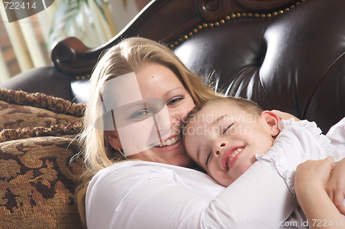 Image of Young Mother and Son