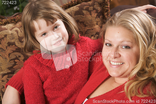 Image of Young Mother and Daughter