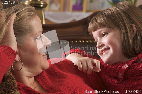 Image of Young Mother and Daughter