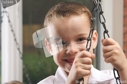 Image of Adorable Young Boy Smiles