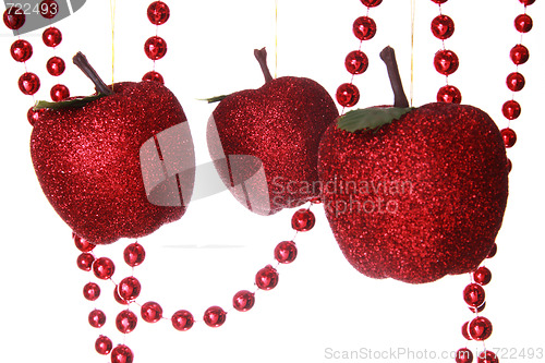 Image of vintage apple-shaped christmas balls