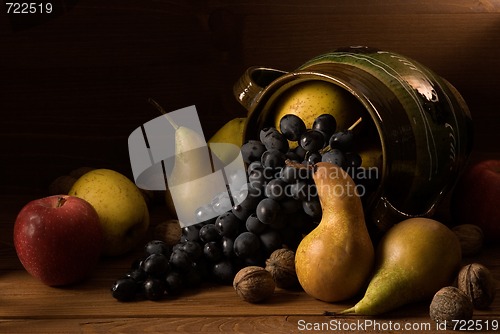 Image of assortment of several autumn fruits