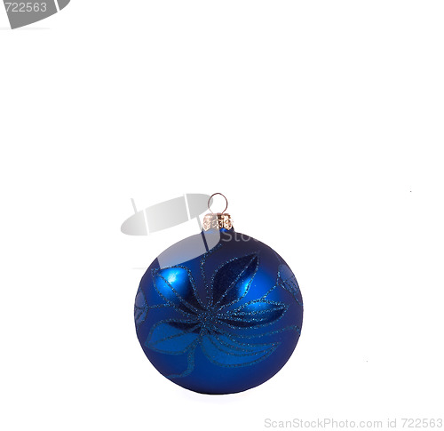 Image of christmas navy blue ball