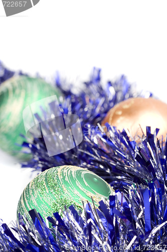 Image of christmas balls and tinsel