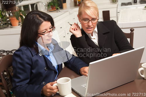 Image of Businesswomen Working on the Laptop