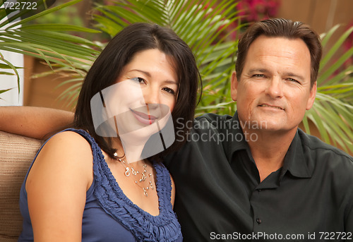 Image of Attractive Hispanic and Caucasian Couple