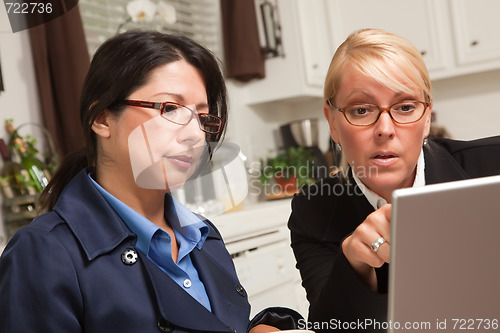 Image of Businesswomen Working on the Laptop