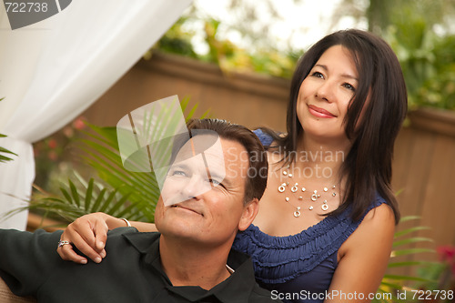 Image of Attractive Hispanic and Caucasian Couple
