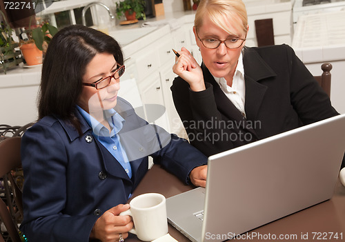 Image of Businesswomen Working on the Laptop