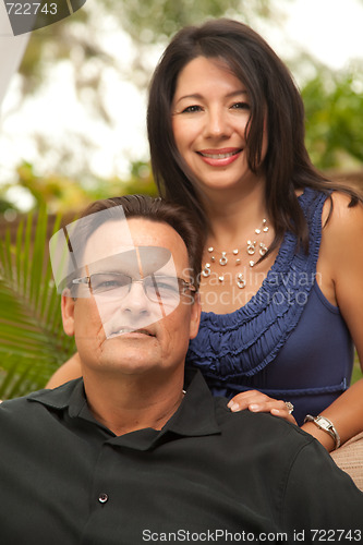 Image of Attractive Hispanic and Caucasian Couple