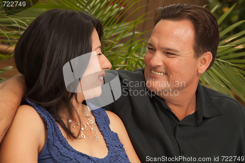 Image of Attractive Hispanic and Caucasian Couple