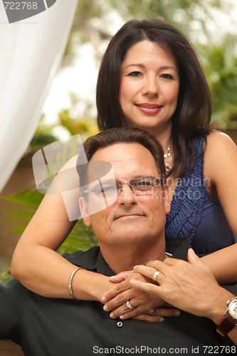 Image of Attractive Hispanic and Caucasian Couple