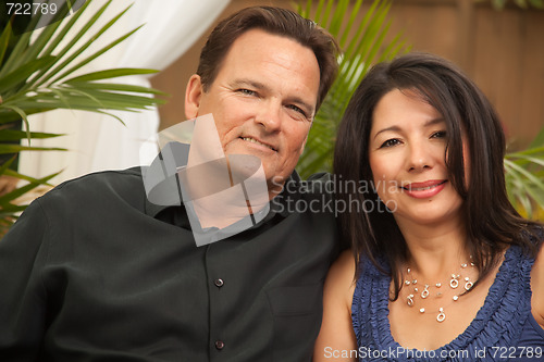 Image of Attractive Hispanic and Caucasian Couple