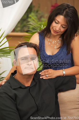 Image of Attractive Hispanic and Caucasian Couple
