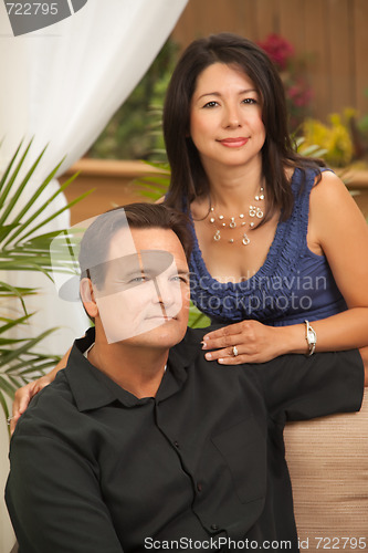 Image of Attractive Hispanic and Caucasian Couple