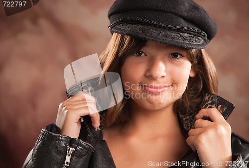 Image of Pretty Hispanic Girl Studio Portrait