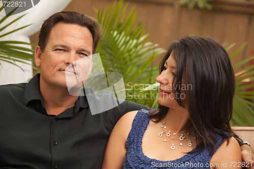 Image of Attractive Hispanic and Caucasian Couple