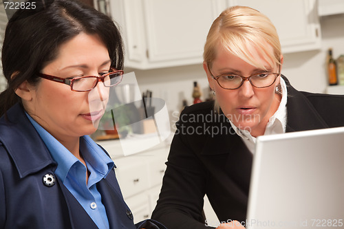 Image of Businesswomen Working on the Laptop