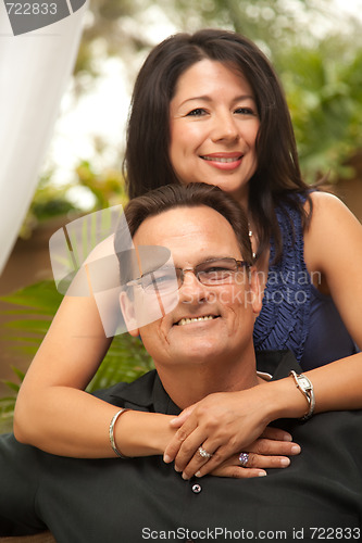 Image of Attractive Hispanic and Caucasian Couple