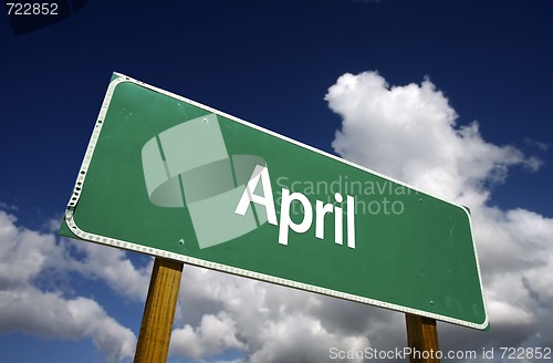 Image of April Green Road Sign