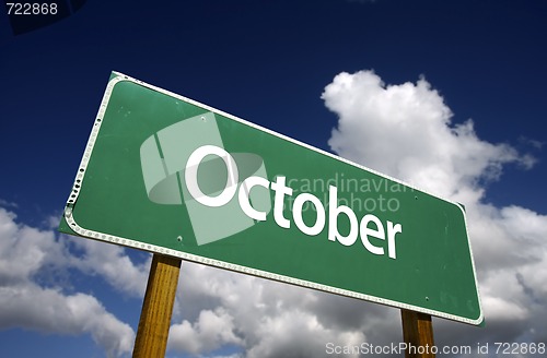 Image of October Green Road Sign
