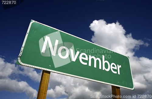 Image of November Green Road Sign