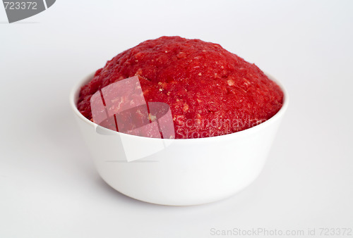 Image of force-meat in the dish