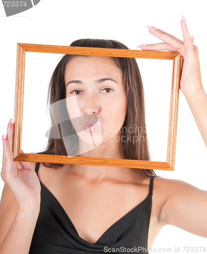Image of Woman with frame