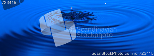 Image of waterdrop in blue tone