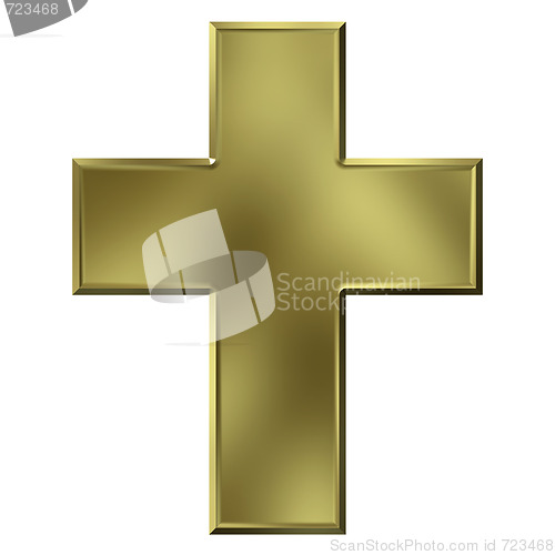 Image of 3D Golden Cross