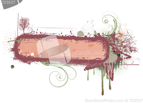 Image of grunge stained frame