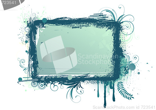 Image of grunge stained frame
