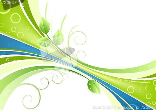 Image of green abstract background