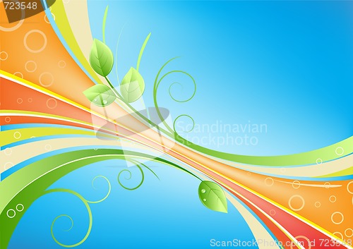 Image of green abstract background