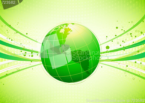 Image of  green abstract lines background